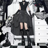 Gothic striped half length skirt party dress