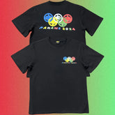 Corteiz Paname 2024 Olympic Rings Graphic Black T-Shirt (Front & Back Print)