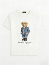 European and American Cross border 2026 Summer Cross border Women's Fashion New Casual Bear Printed Round Neck T-shirt Short Sleeve Top