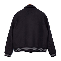 AMIRI thickened loose bomber baseball jacket black