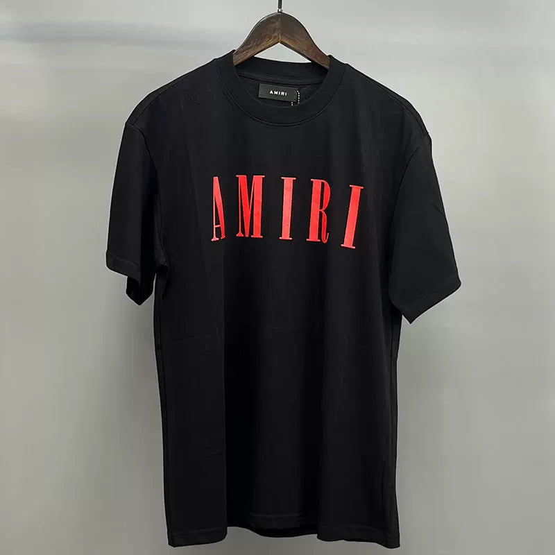 Amiri Classic Core Logo Short Sleeve T-Shirt - Black / Red