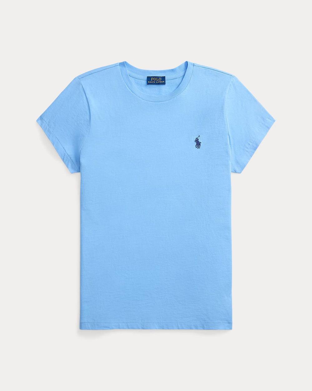 European and American Cross border 2026 Summer Cross border Women's Classic Small Horse Emblem Embroidered Round Neck Pure Cotton T-shirt Casual Versatile