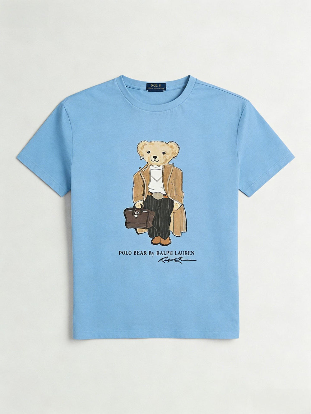 European and American Cross border 2025 Summer Cross border Women's Fashion New Casual Bear Printed T-shirt Round Neck Loose Short Sleeve