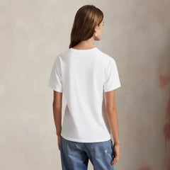 European and American Cross border 2026 Summer Cross border Women's Fashion New Casual Bear Printed Round Neck T-shirt Short Sleeve Top