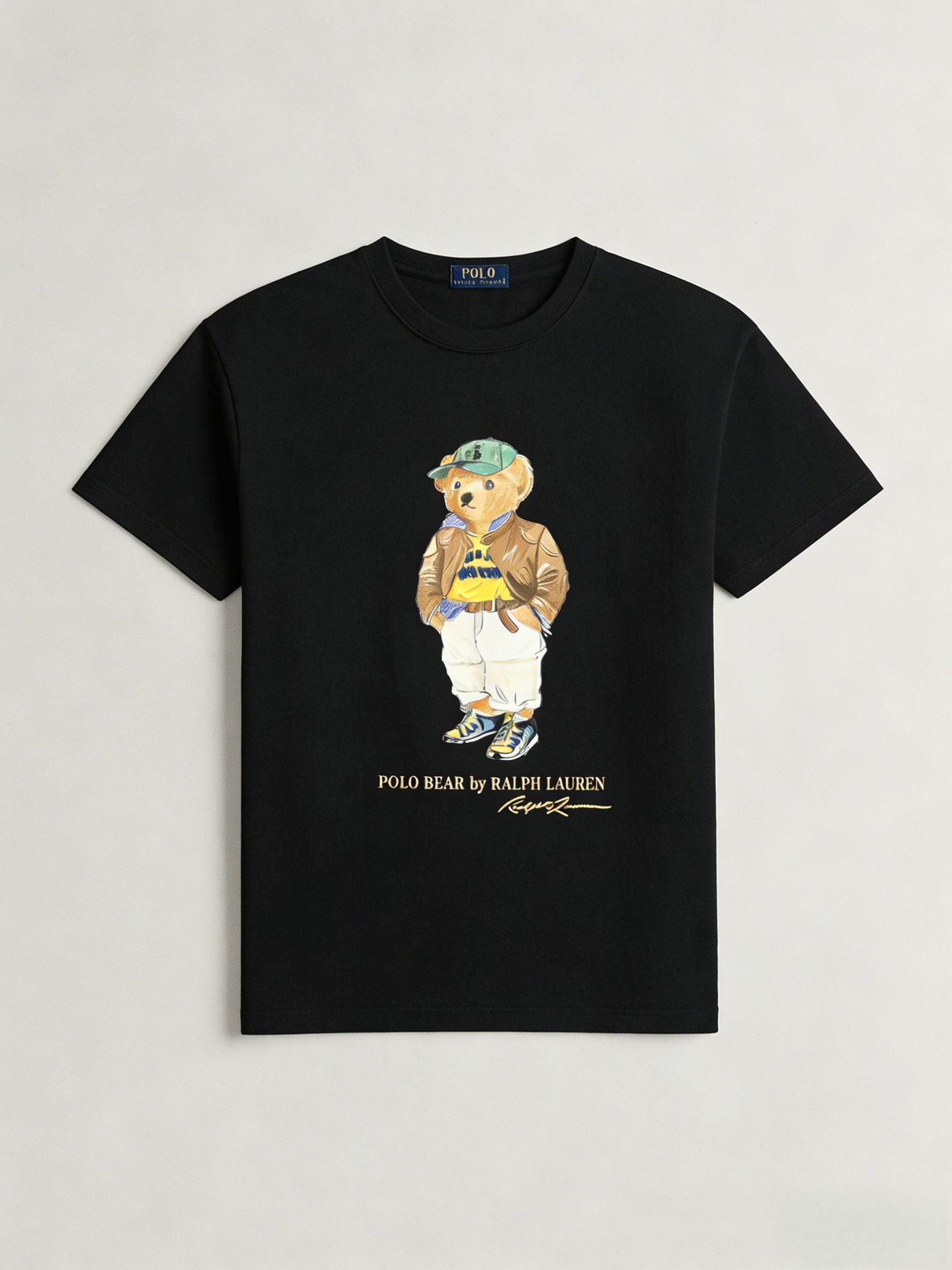 European and American Cross border 2025 Summer Cross border Women's Fashion New Casual Bear Printed T-shirt Round Neck Loose Short Sleeve