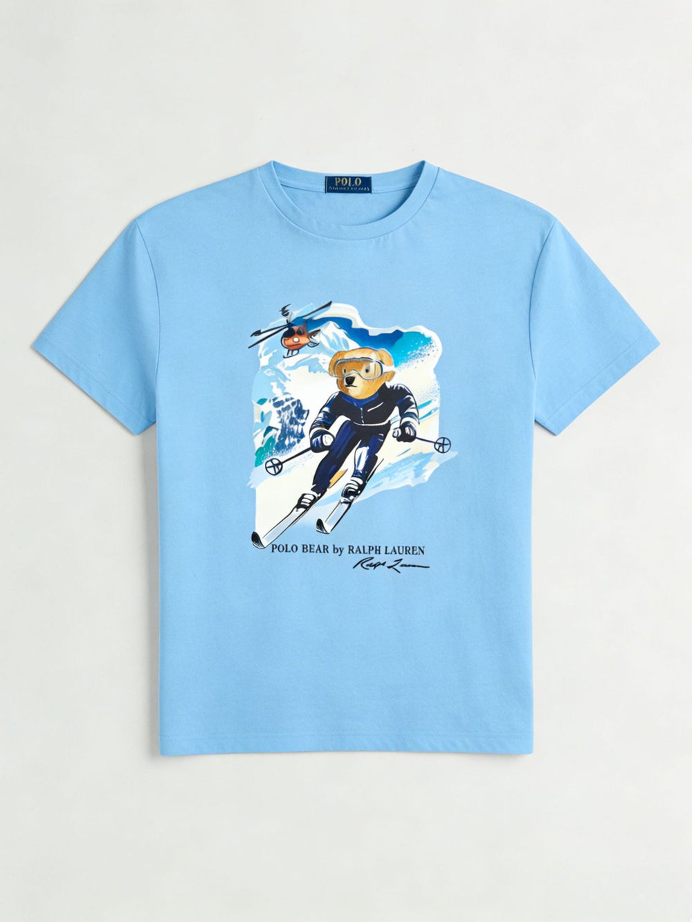 European and American Cross border 2025 Summer Cross border Women's Fashion New Casual Bear Printed T-shirt Round Neck Loose Short Sleeve