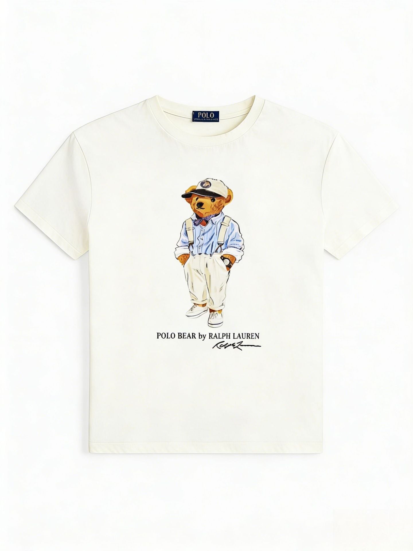 European and American Cross border 2026 Summer Cross border Women's Fashion New Casual Bear Printed Round Neck T-shirt Short Sleeve Top