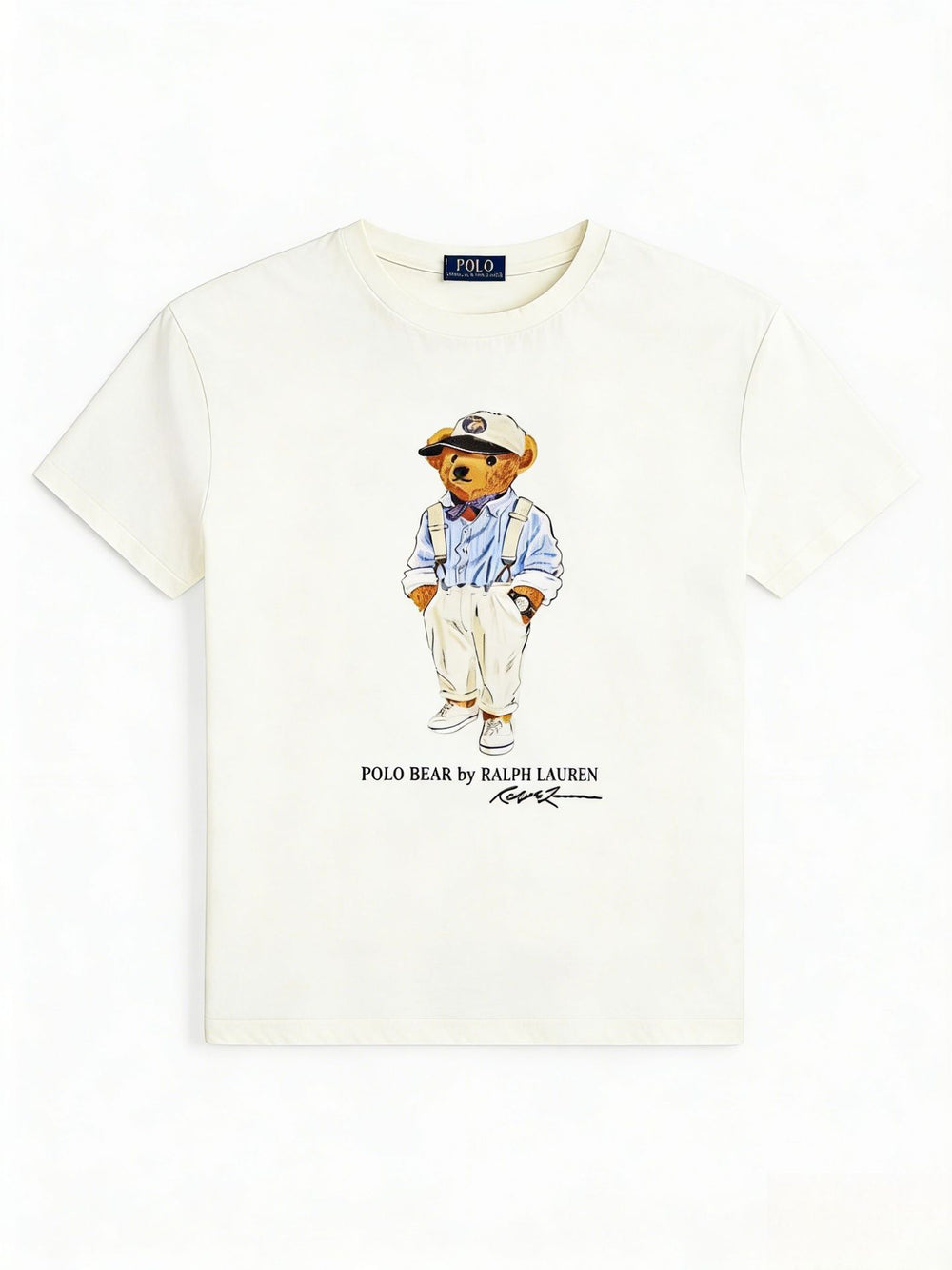 European and American Cross border 2026 Summer Cross border Women's Fashion New Casual Bear Printed Round Neck T-shirt Short Sleeve Top
