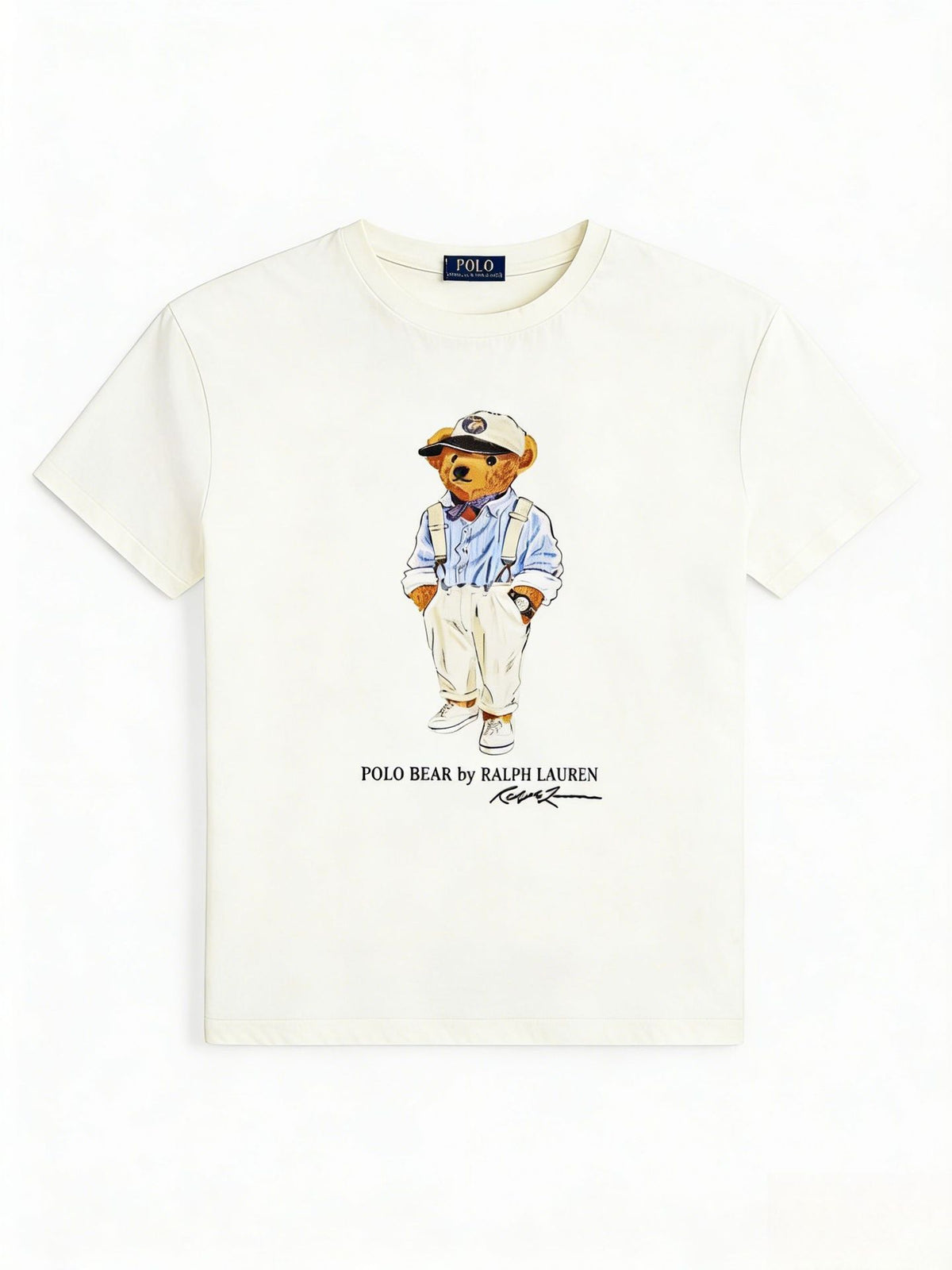 European and American Cross border 2026 Summer Cross border Women's Fashion New Casual Bear Printed Round Neck T-shirt Short Sleeve Top