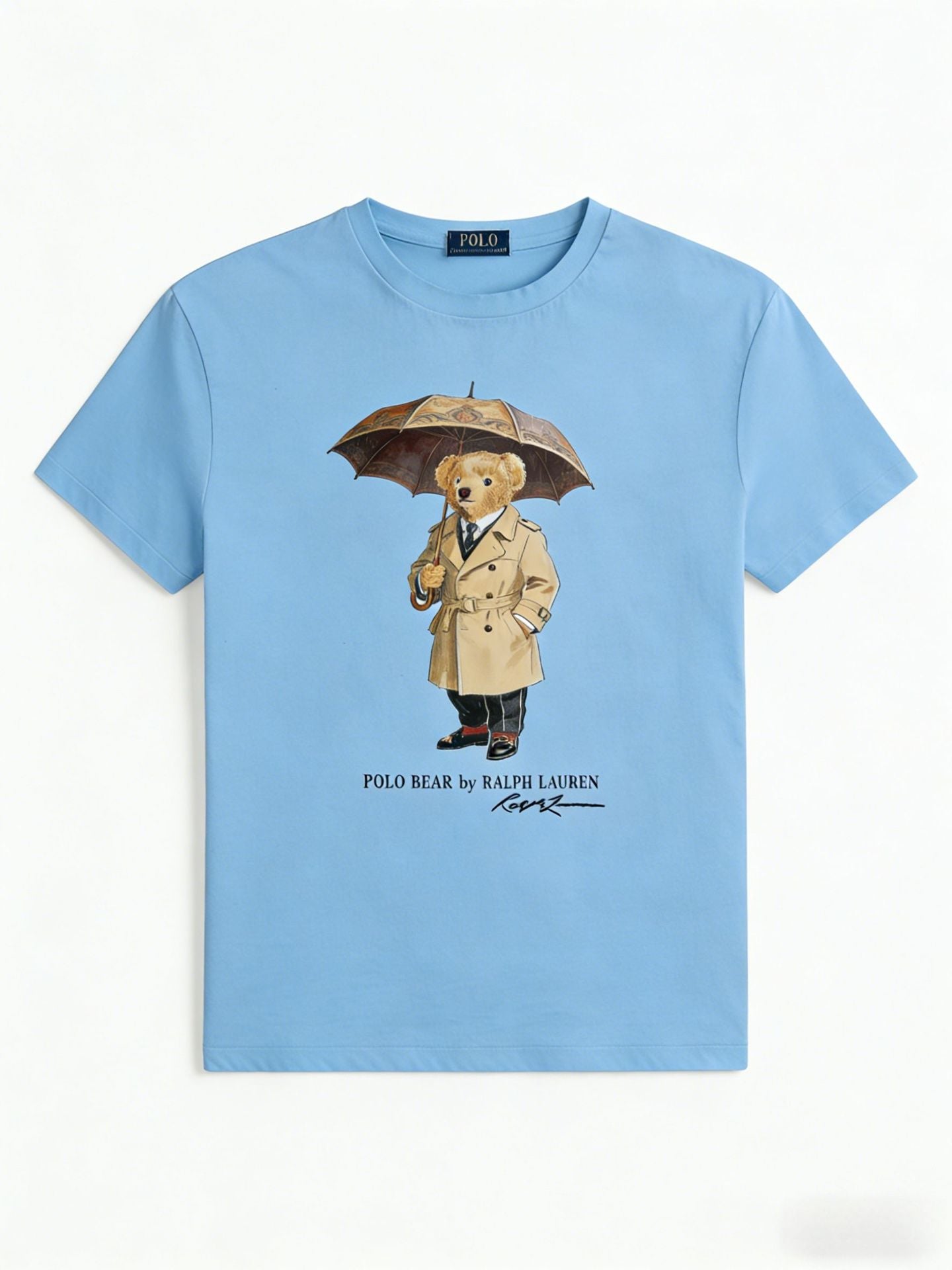 European and American Cross border 2026 Summer Cross border Women's Fashion New Casual Bear Printed Round Neck T-shirt Short Sleeve Top