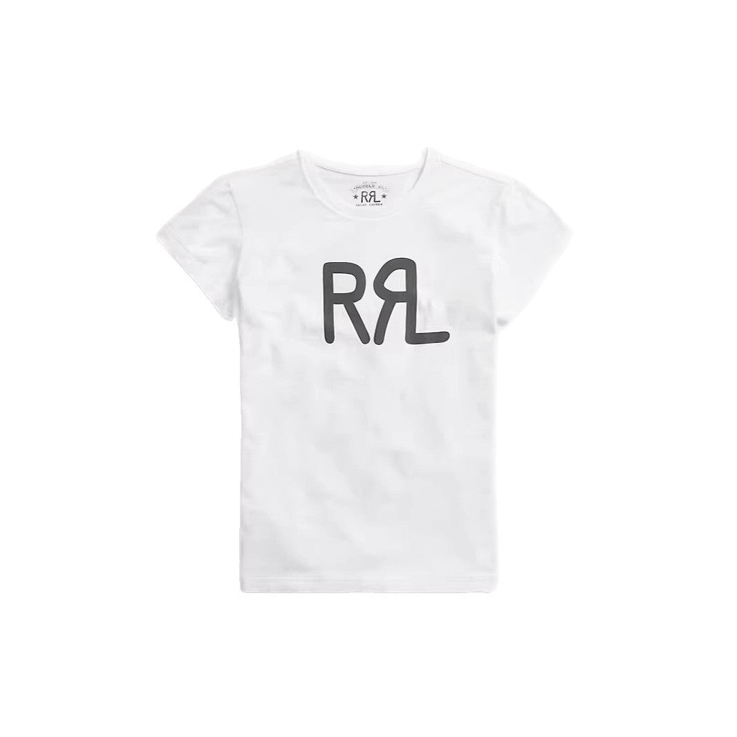 European and American Cross border 2026 Summer Cross border Women's Fashion and Leisure RL Letter Printed Shoulder Round Neck Short sleeved T-shirt