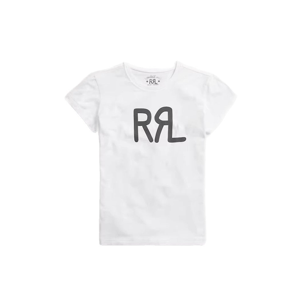European and American Cross border 2026 Summer Cross border Women's Fashion and Leisure RL Letter Printed Shoulder Round Neck Short sleeved T-shirt