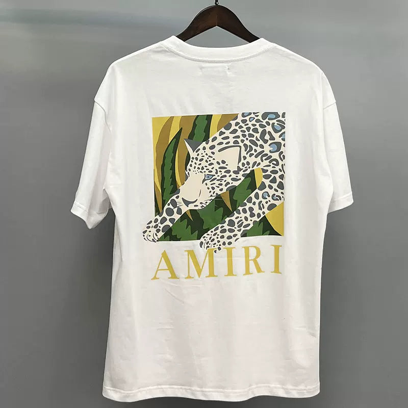 Amiri Leopard & Jungle Box Graphic Short Sleeve T-Shirt - White