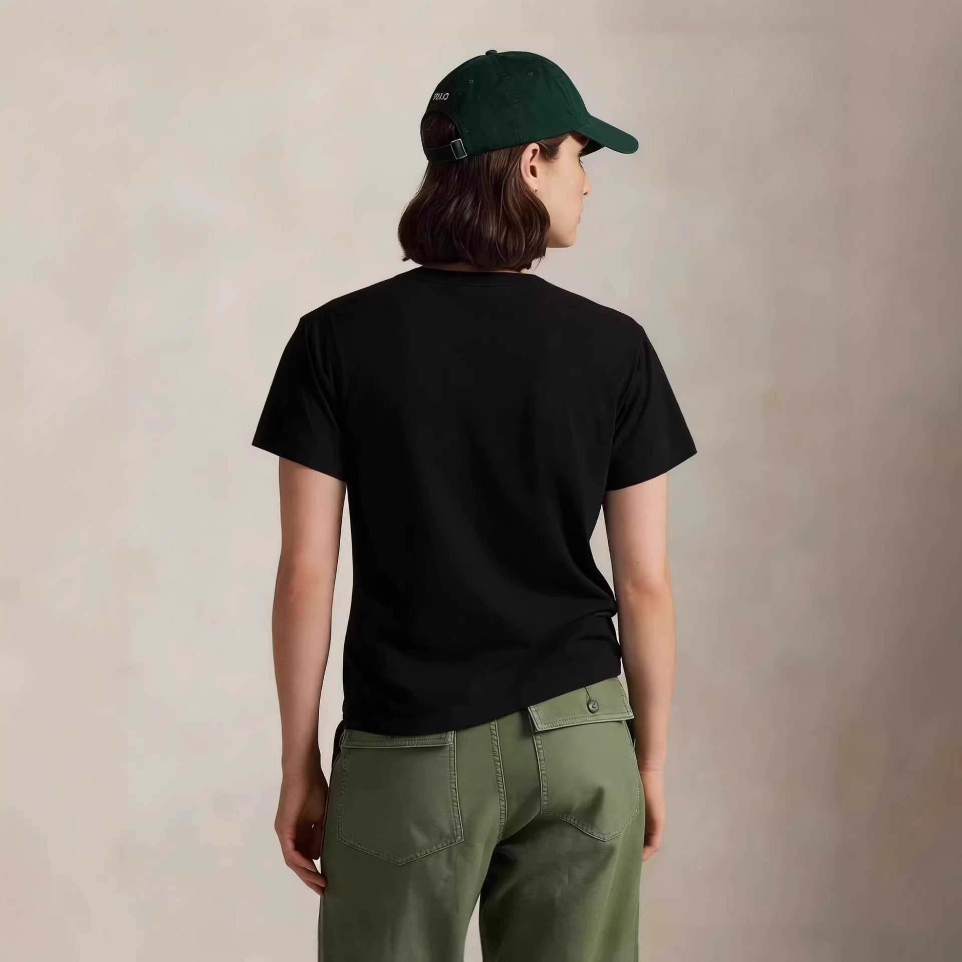 European and American Cross border 2026 Summer Cross border Women's Fashion New Casual Bear Printed Round Neck T-shirt Short Sleeve Top