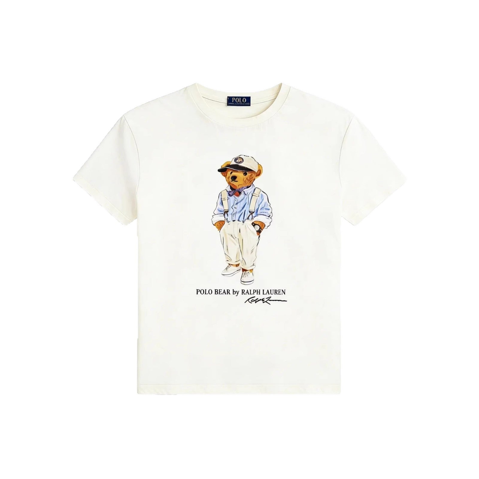 European and American Cross border 2026 Summer Cross border Women's Fashion New Casual Bear Printed Round Neck T-shirt Short Sleeve Top