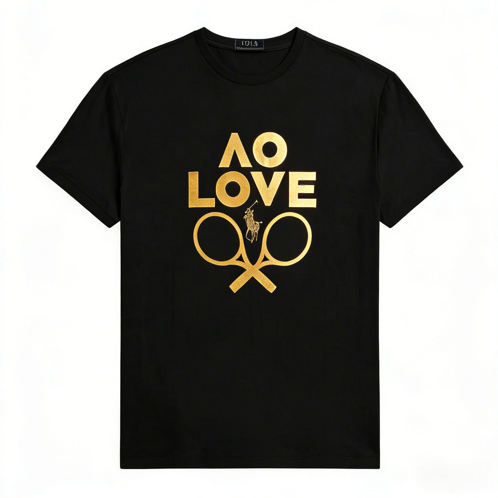 European and American Cross border 2025 Summer Cross border Women's Fashion New Casual Bear Printed T-shirt Round Neck Loose Short Sleeve