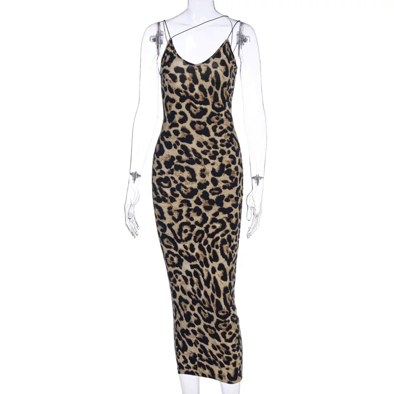 Sling V-neck dress sexy long skirt suspender V-neck dress sexy mid length skirt for women