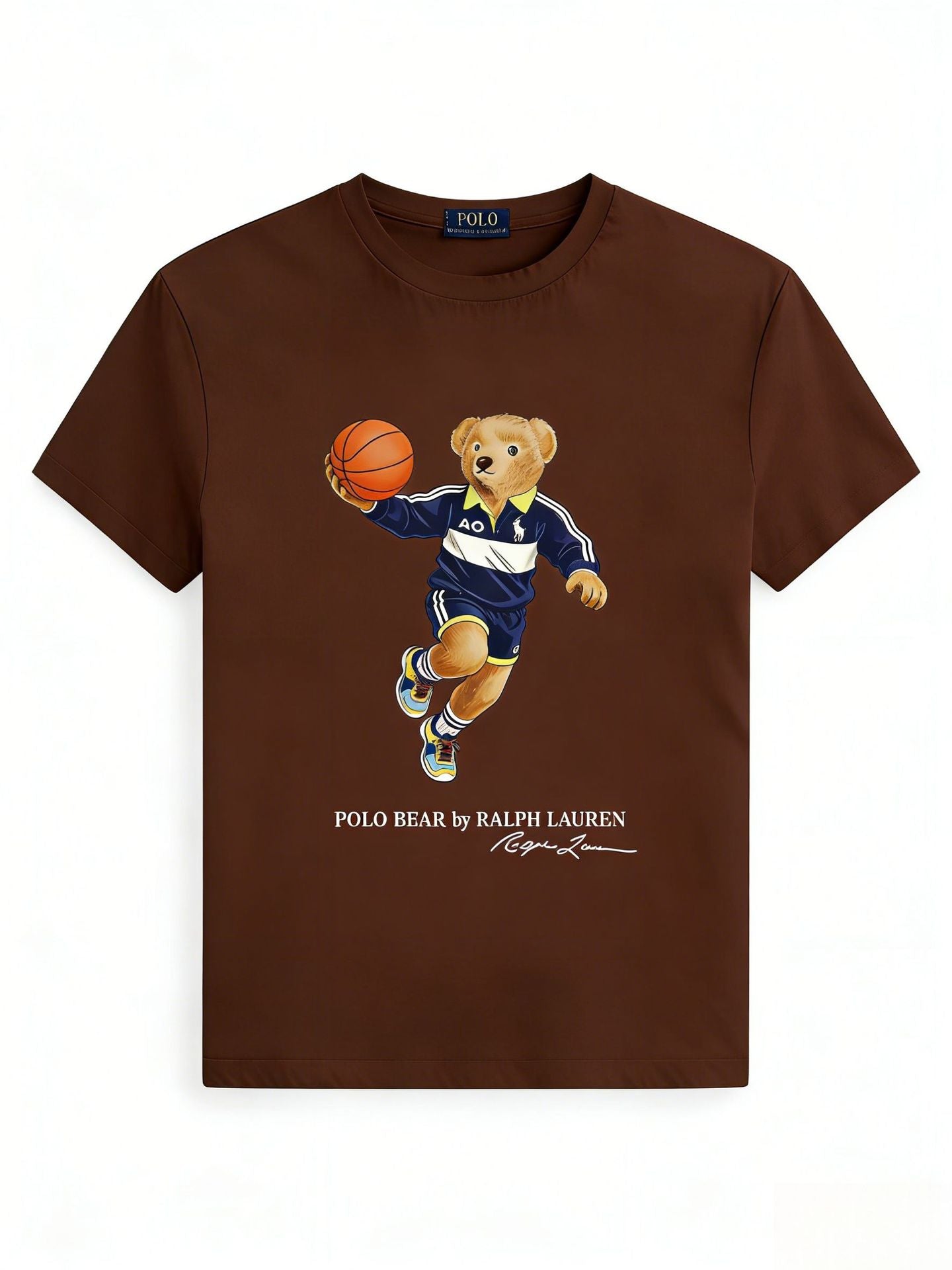 European and American Cross border 2026 Summer Cross border Women's Fashion New Casual Bear Printed Round Neck T-shirt Short Sleeve Top
