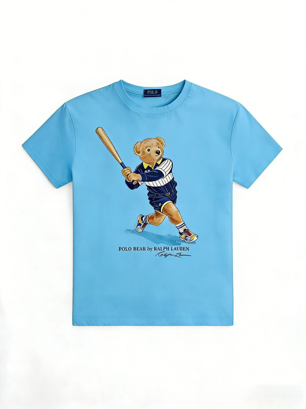 European and American Cross border 2026 Summer Cross border Women's Fashion New Casual Bear Printed Round Neck T-shirt Short Sleeve Top