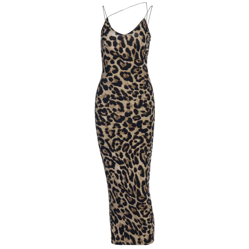 Sling V-neck dress sexy long skirt suspender V-neck dress sexy mid length skirt for women