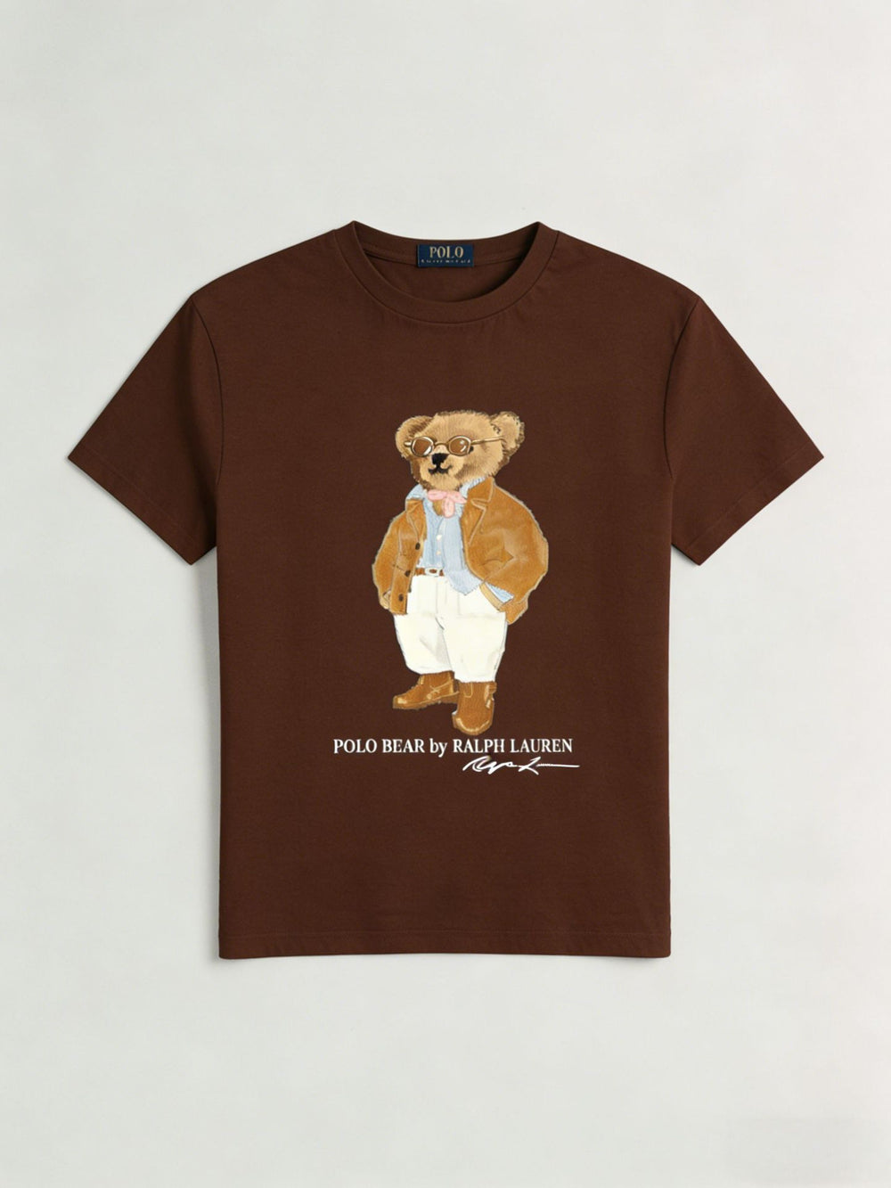 European and American Cross border 2025 Summer Cross border Women's Fashion New Casual Bear Printed T-shirt Round Neck Loose Short Sleeve