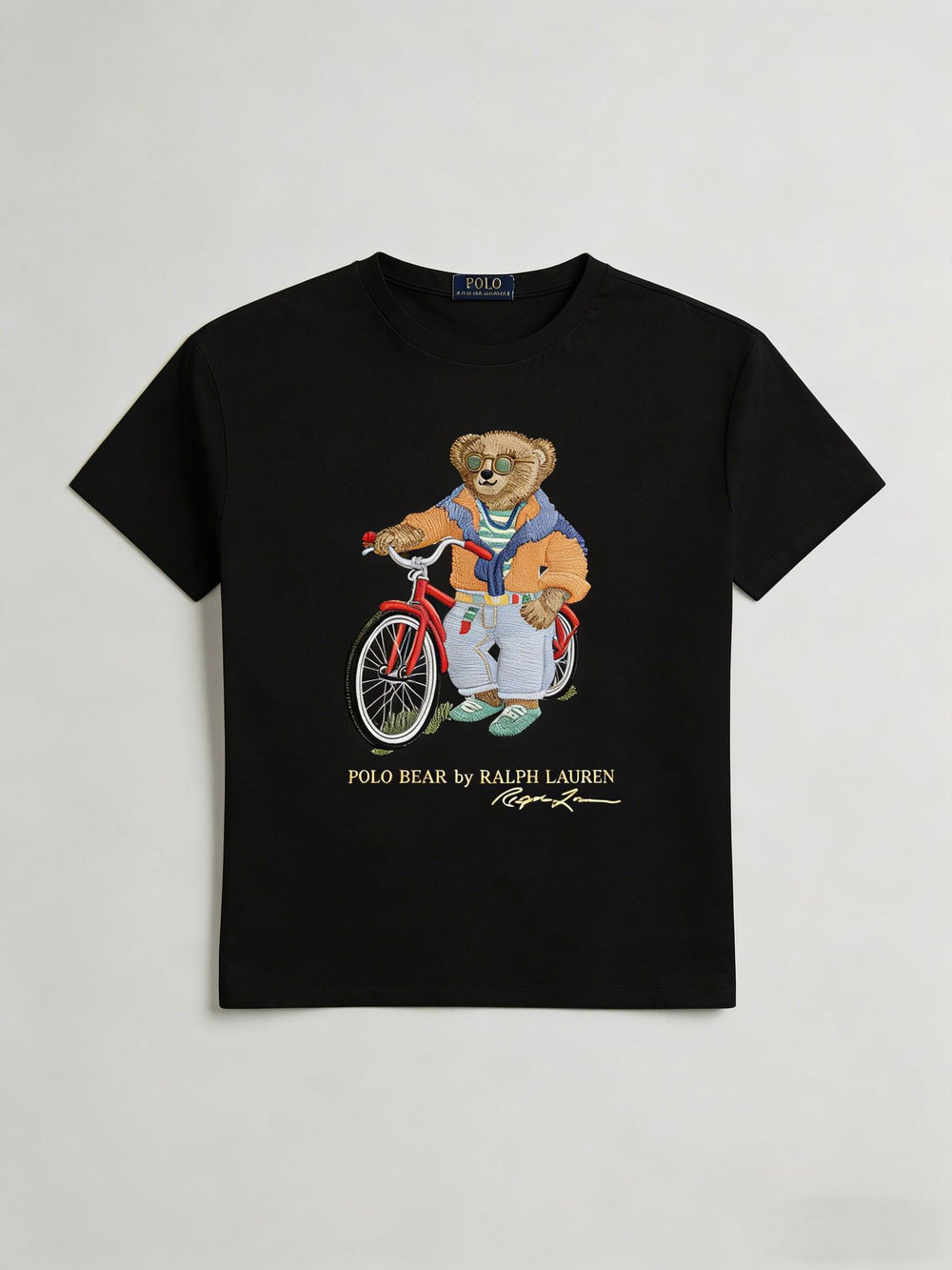 European and American Cross border 2026 Summer Cross border Women's Fashion New Casual Bear Printed Round Neck T-shirt Short Sleeve Top