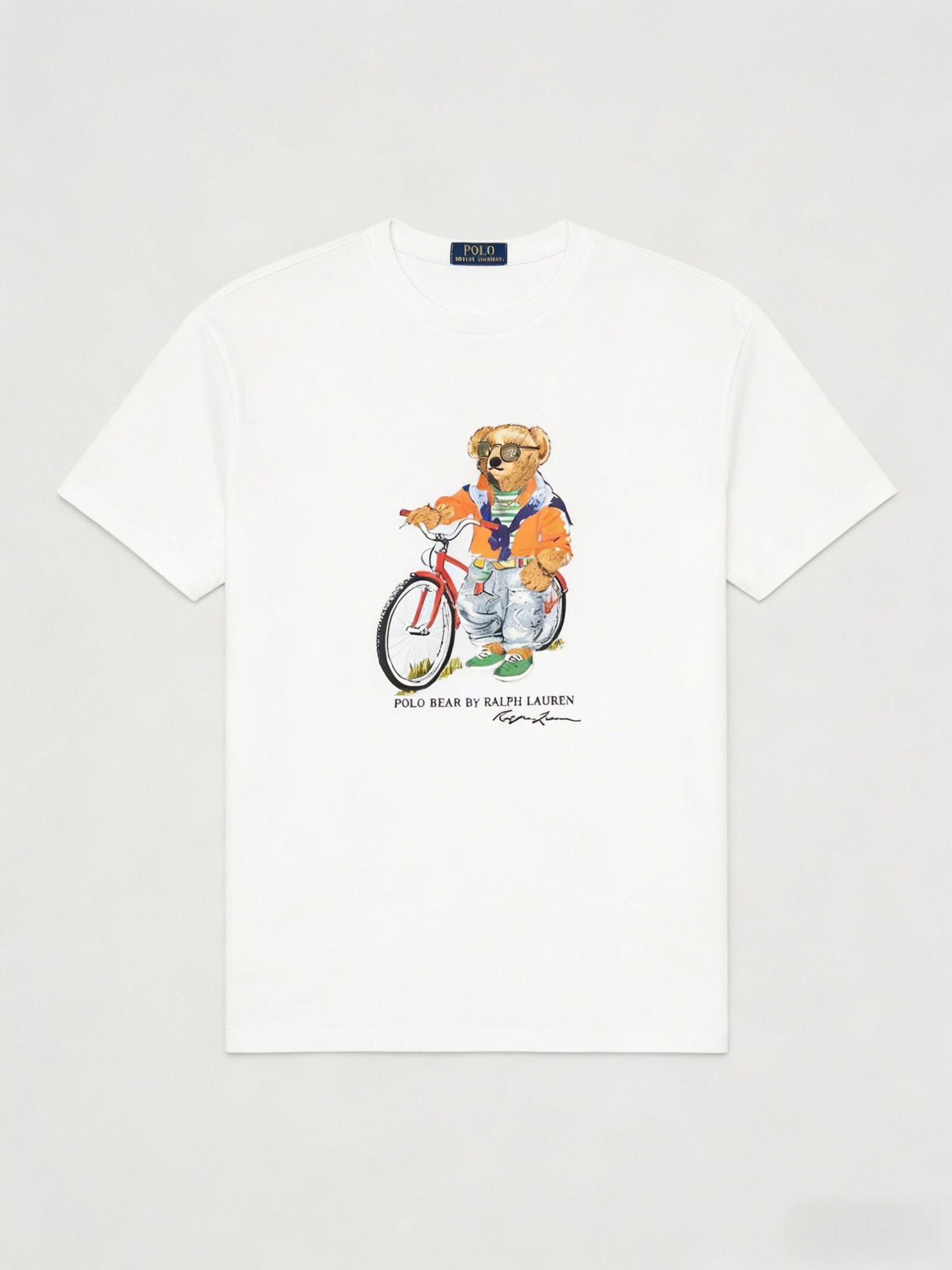 European and American Cross border 2025 Summer Cross border Women's Fashion New Casual Bear Printed T-shirt Round Neck Loose Short Sleeve
