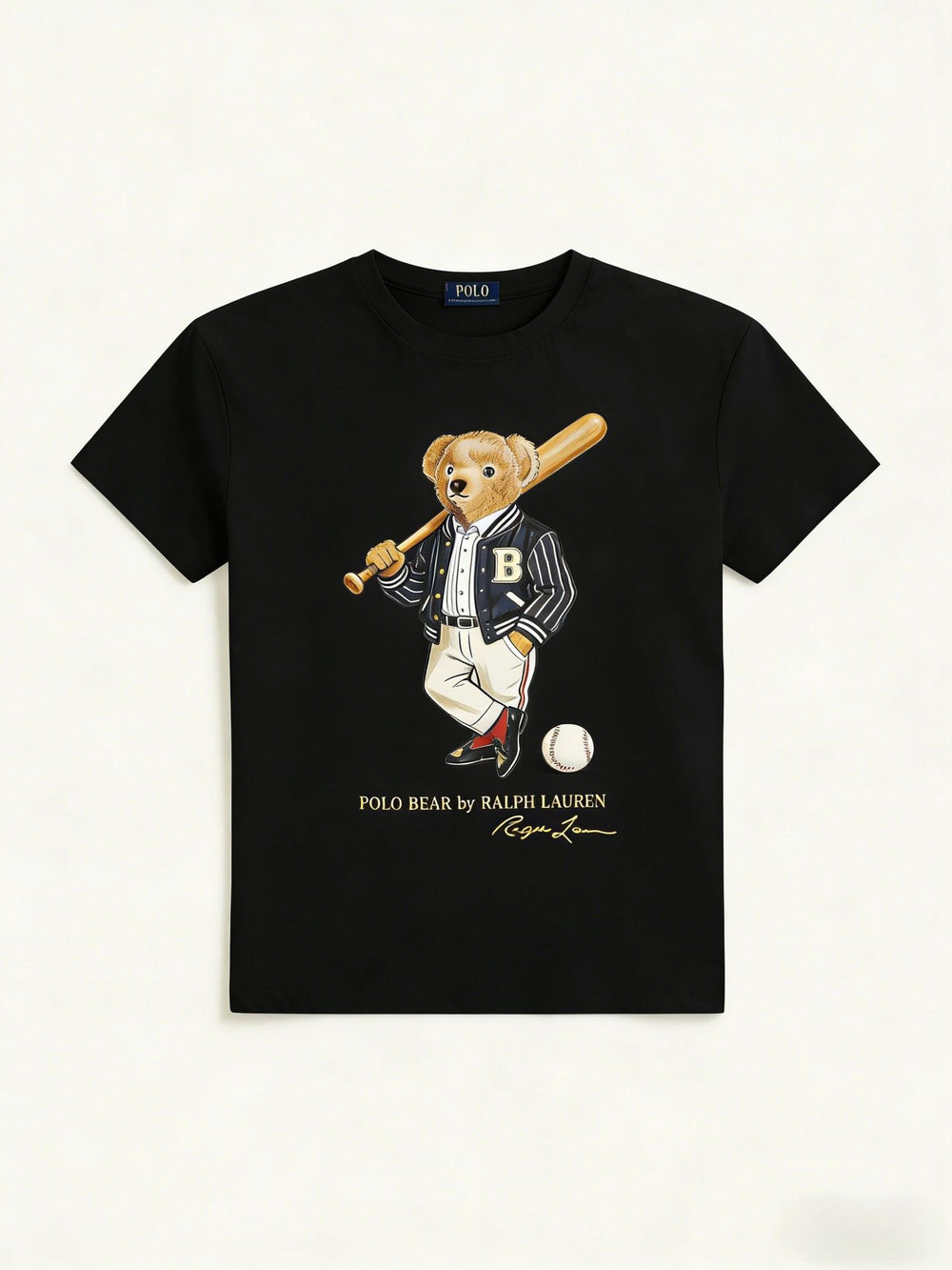 European and American Cross border 2026 Summer Cross border Women's Fashion New Casual Bear Printed Round Neck T-shirt Short Sleeve Top