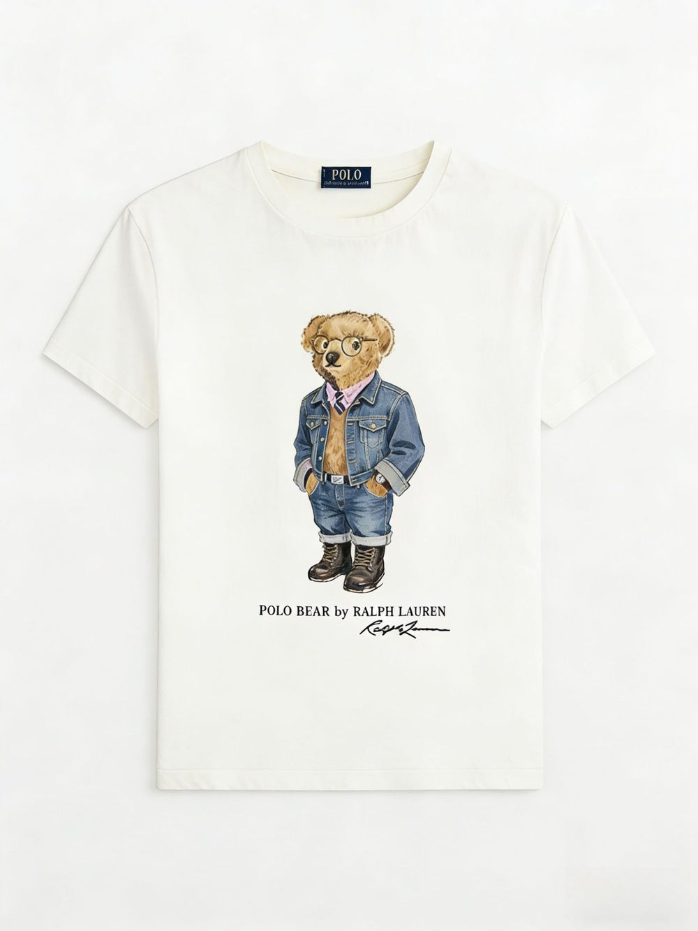 European and American Cross border 2026 Summer Cross border Women's Fashion New Casual Bear Printed Round Neck T-shirt Short Sleeve Top