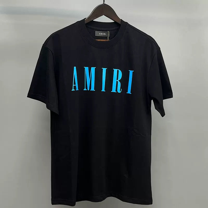Amiri Classic Core Logo Short Sleeve T-Shirt - Black / Blue