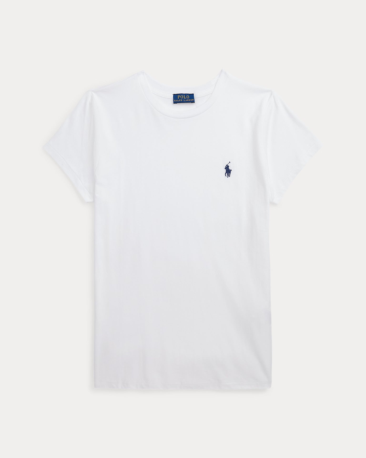 European and American Cross border 2026 Summer Cross border Women's Classic Small Horse Emblem Embroidered Round Neck Pure Cotton T-shirt Casual Versatile
