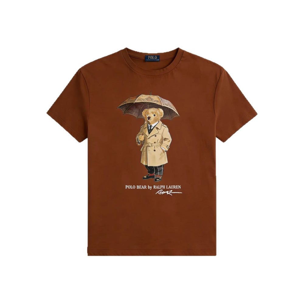 European and American Cross border 2026 Summer Cross border Women's Fashion New Casual Bear Printed Round Neck T-shirt Short Sleeve Top