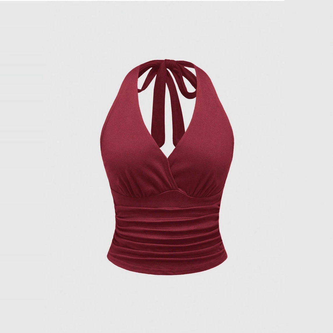 2025 European and American Cross border Explosive Sexy Hanging Neck Strap Vest Amazon Independent Station Deep V Backless Strap Top