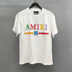 Amiri Multicolor Logo Graphic Short Sleeve T-Shirt - White