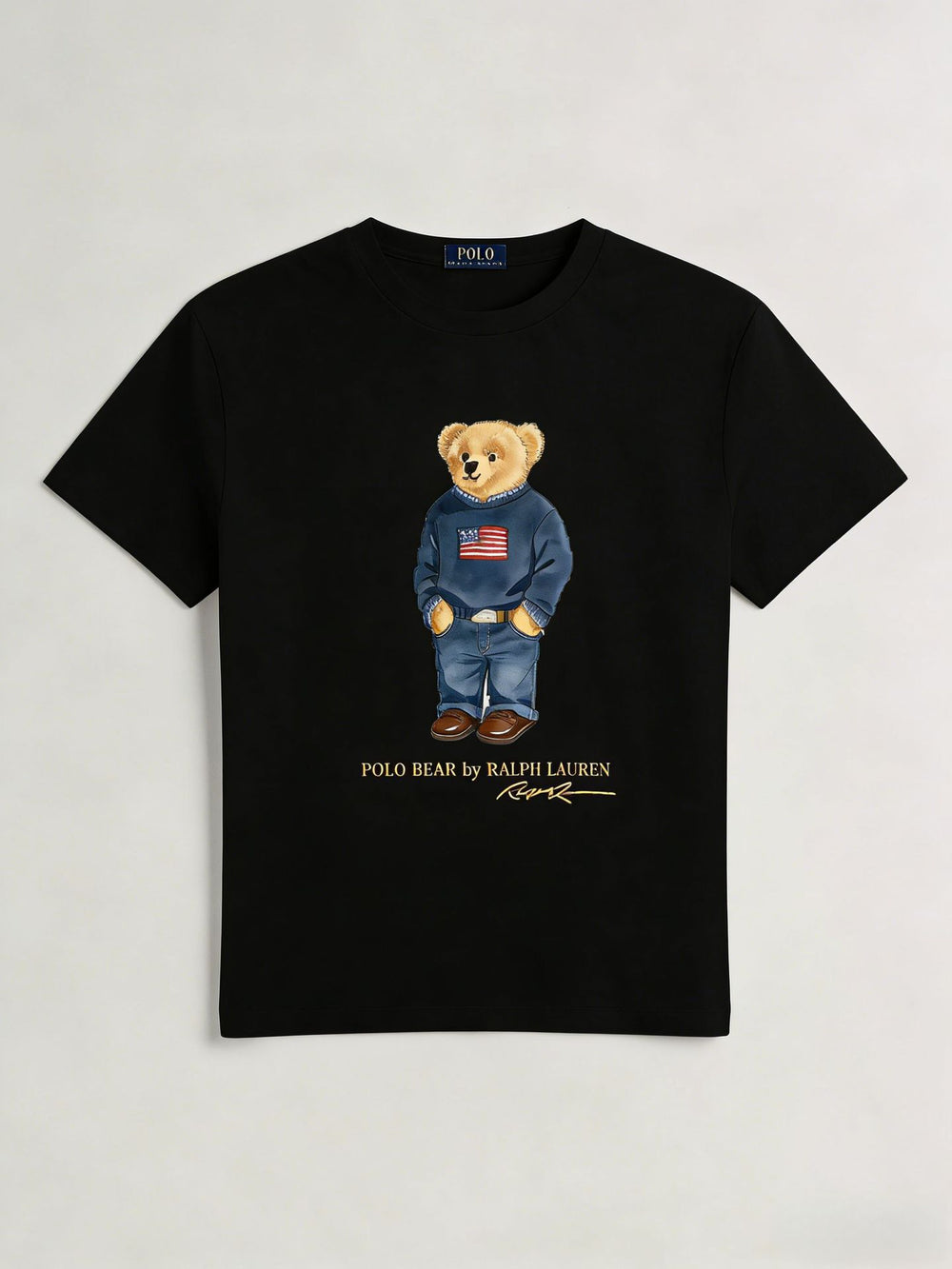 European and American Cross border 2025 Summer Cross border Women's Fashion New Casual Bear Printed T-shirt Round Neck Loose Short Sleeve