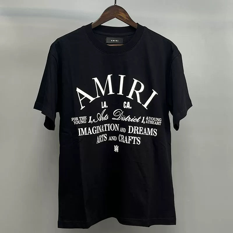 Amiri Arts and Crafts LA District Graphic Short Sleeve T-Shirt - Black
