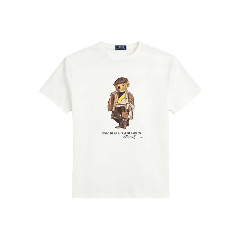 European and American Cross border 2026 Summer Cross border Women's Fashion New Casual Bear Printed Round Neck T-shirt Short Sleeve Top