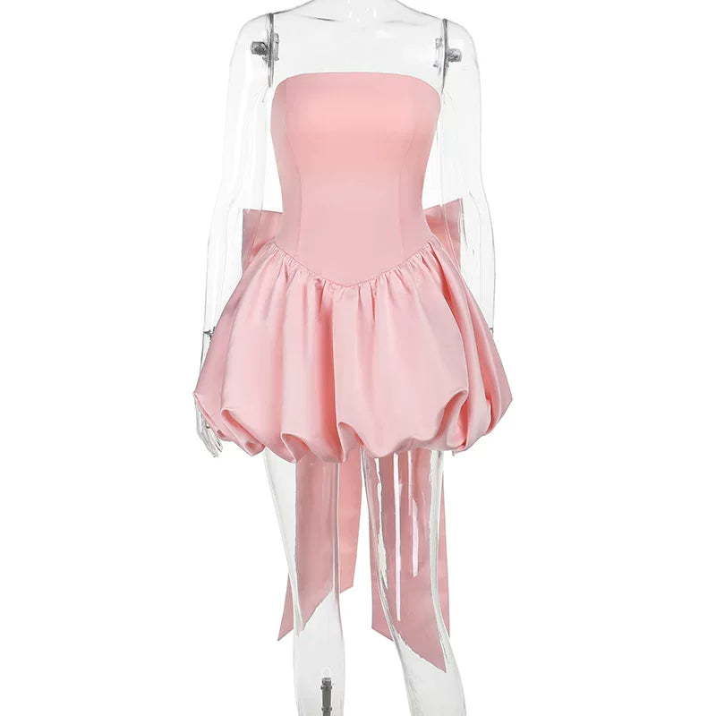 Dress, strapless dress, short skirt backless dress strapless dress women's short skirt