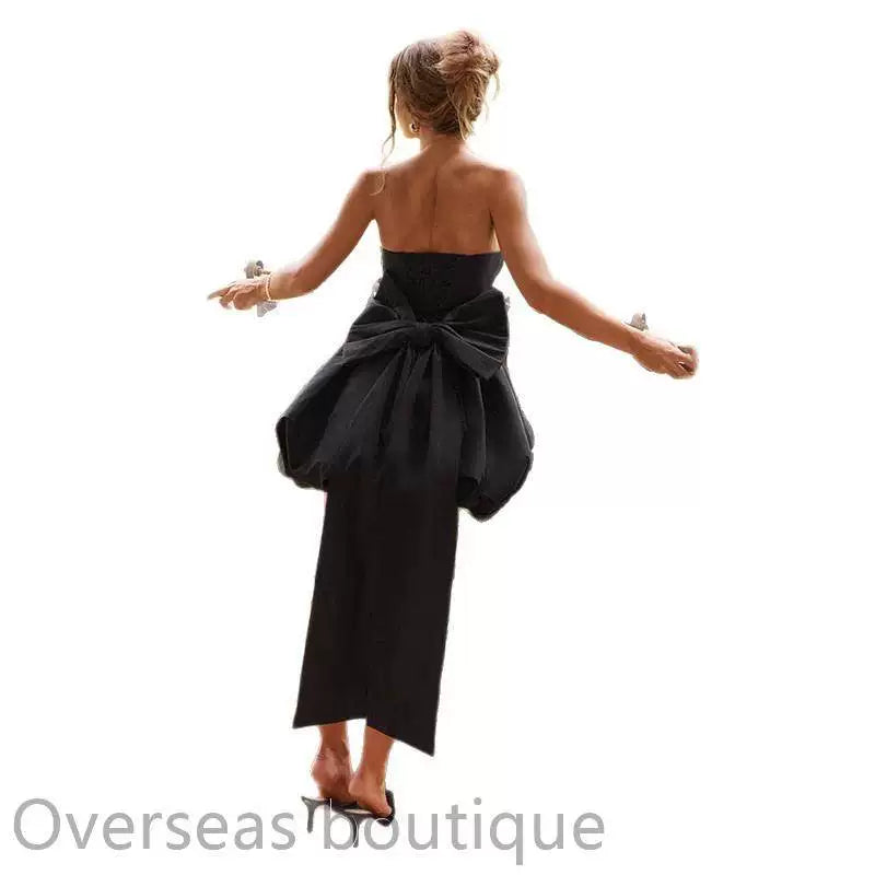 Dress, strapless dress, short skirt backless dress strapless dress women's short skirt