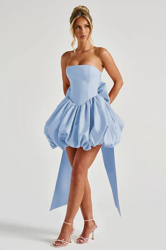 Dress, strapless dress, short skirt backless dress strapless dress women's short skirt