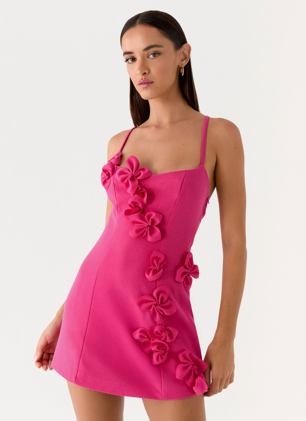 2026 New Cross border Women's Fashion Sexy Strap Skirt Pure Desire Style Three Dimensional Flower Decoration Dress from Europe and America