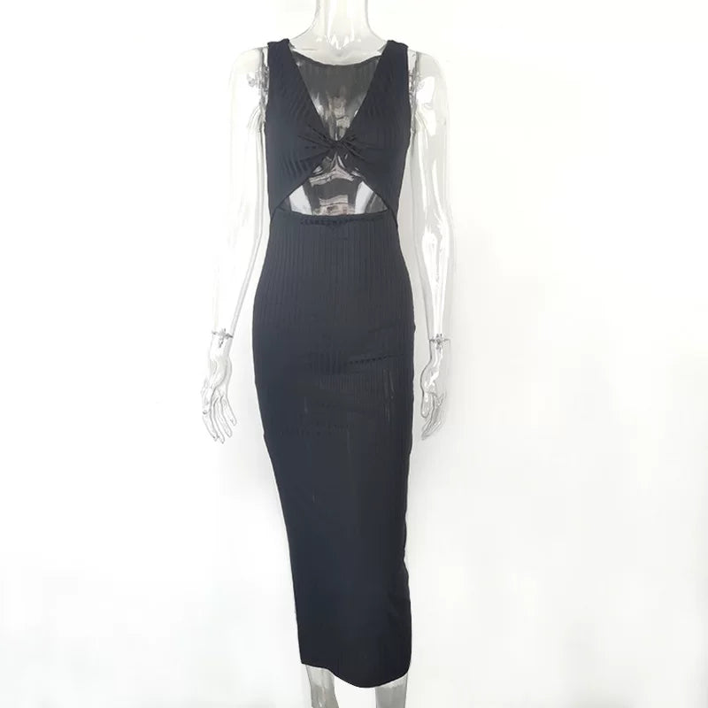 Tank Top Skirt Split Fit Dress Tank Top Skirt Twisted Split Sexy Slimming Dress for Women