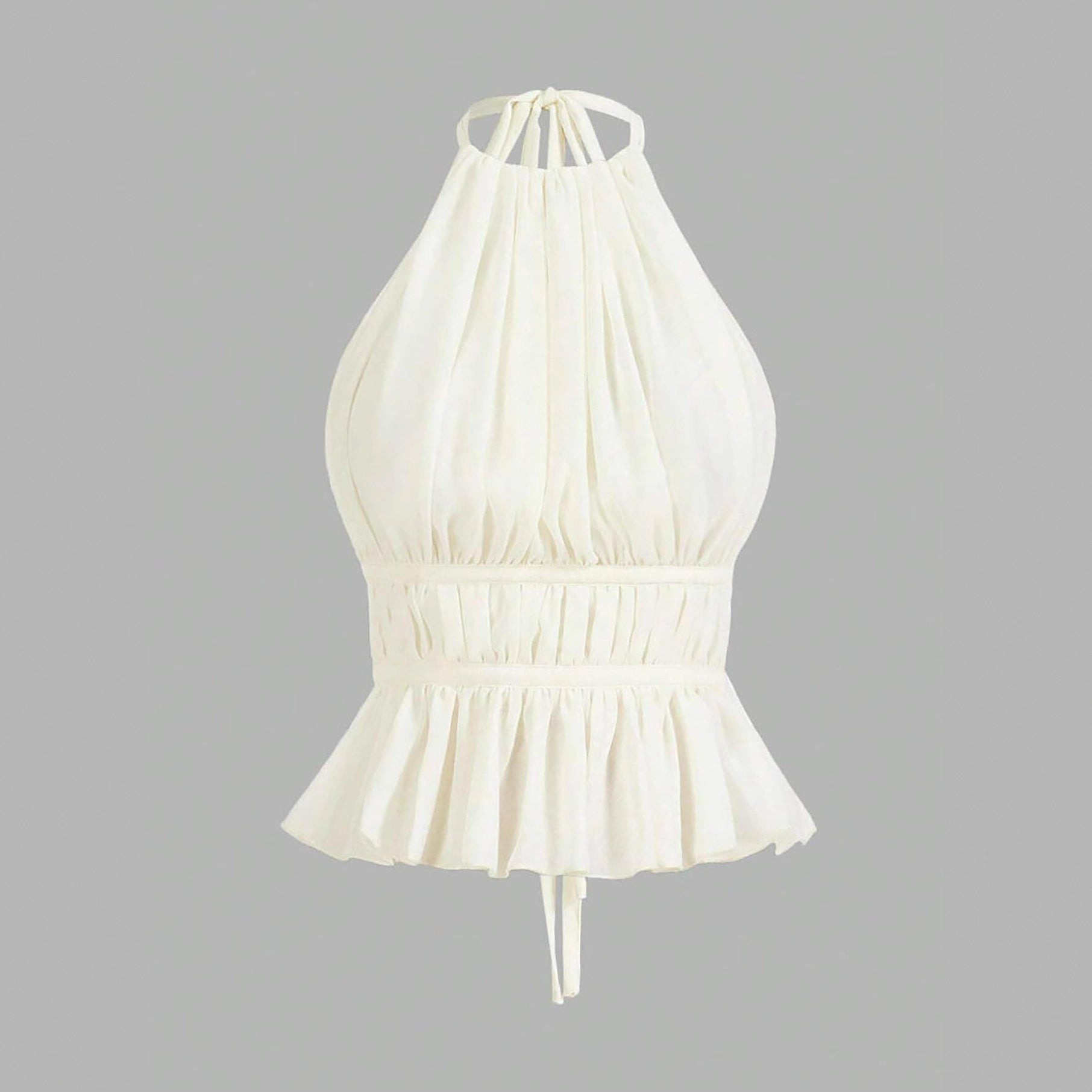 2026 European and American Cross border Women's Foreign Trade Summer Sleeveless Strap Tank Top Chiffon Lightweight Strap Top