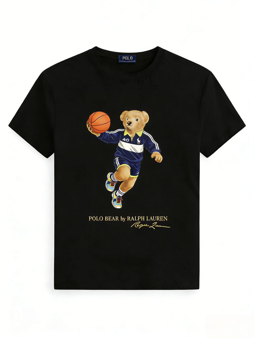 European and American Cross border 2026 Summer Cross border Women's Fashion New Casual Bear Printed Round Neck T-shirt Short Sleeve Top