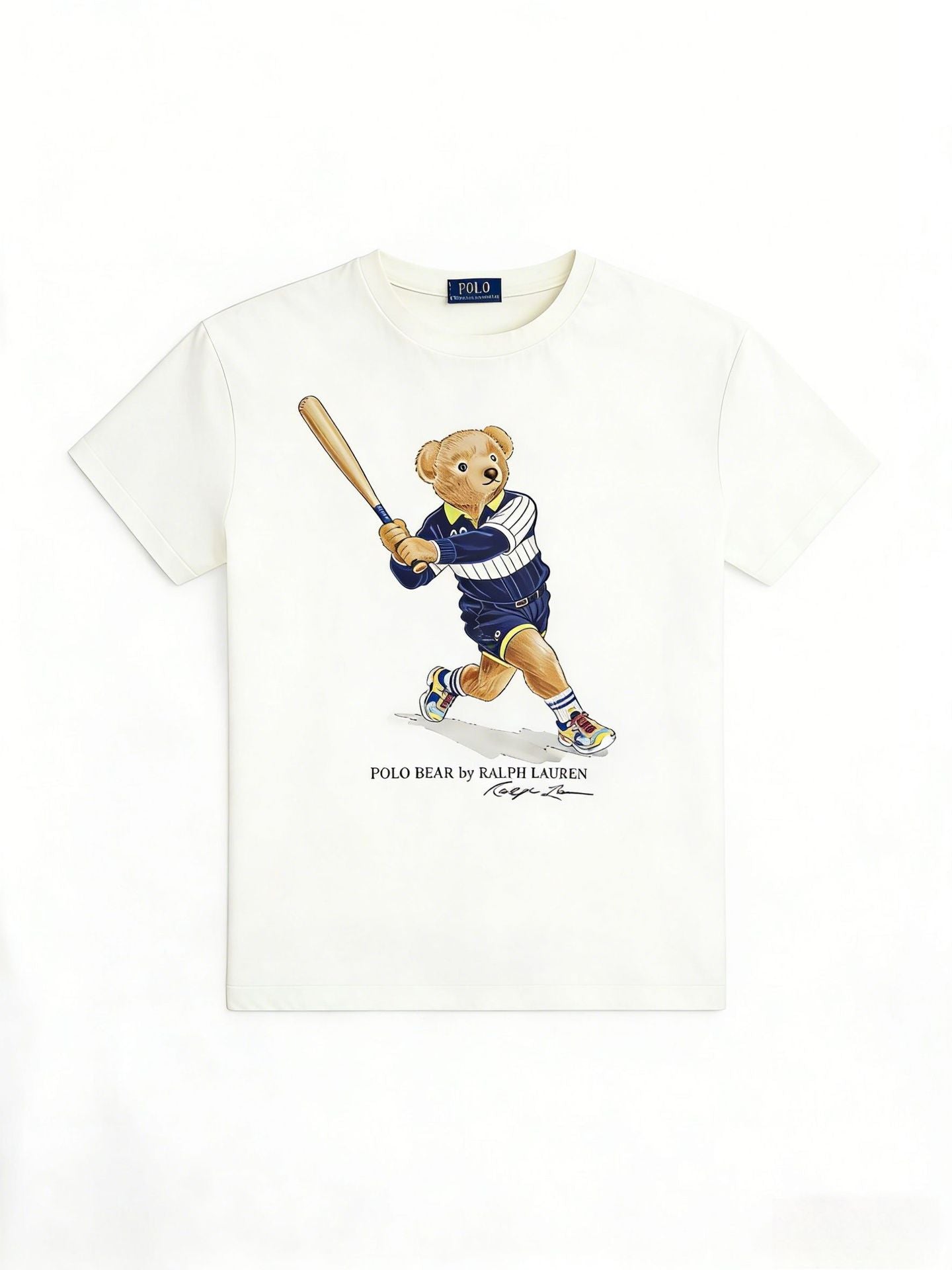 European and American Cross border 2026 Summer Cross border Women's Fashion New Casual Bear Printed Round Neck T-shirt Short Sleeve Top