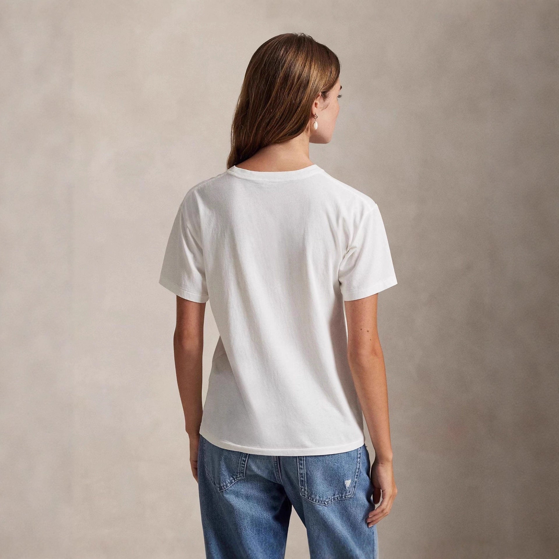 European and American Cross border 2025 Summer Cross border Women's Fashion New Casual Bear Printed T-shirt Round Neck Loose Short Sleeve
