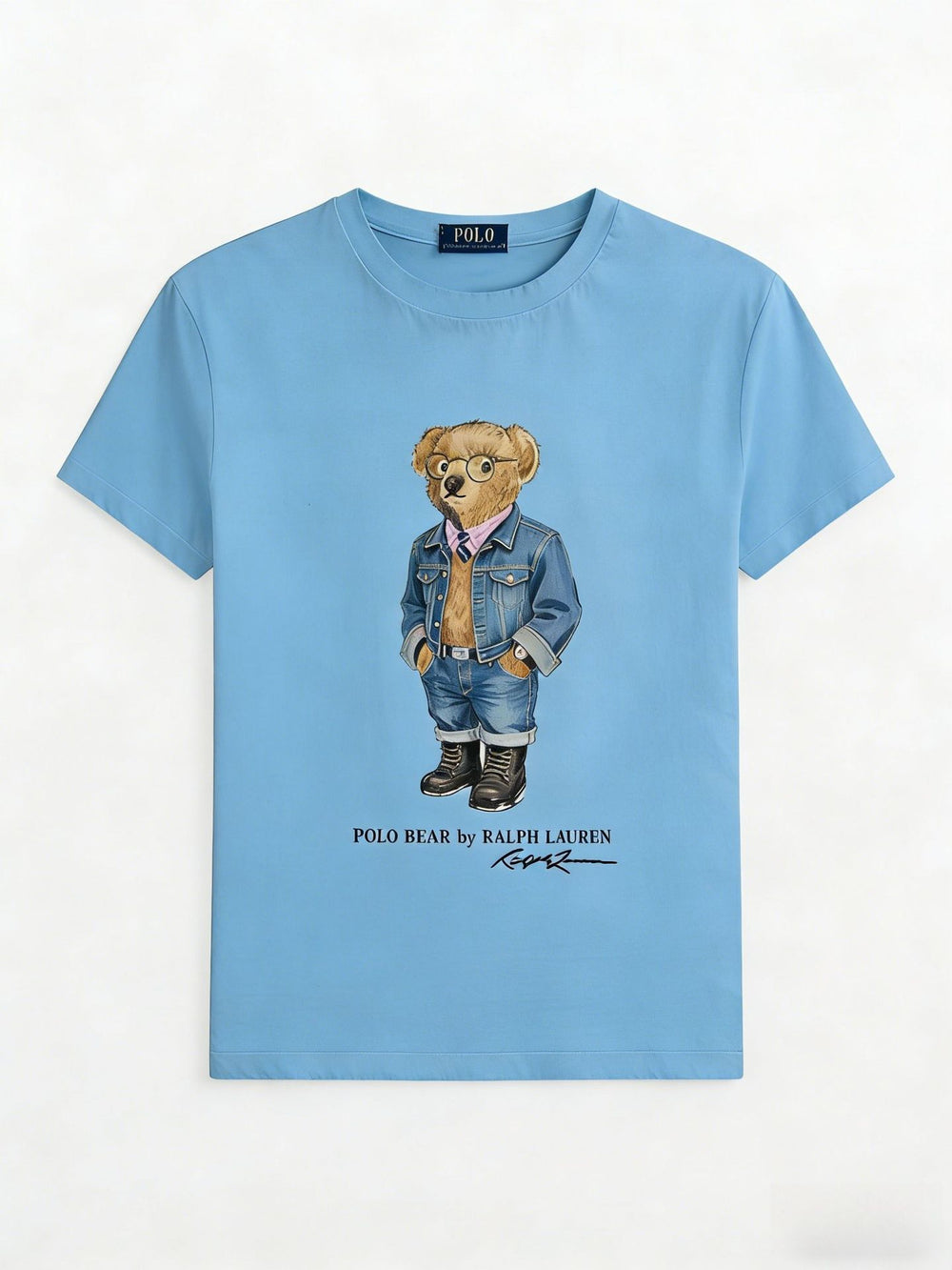 European and American Cross border 2026 Summer Cross border Women's Fashion New Casual Bear Printed Round Neck T-shirt Short Sleeve Top