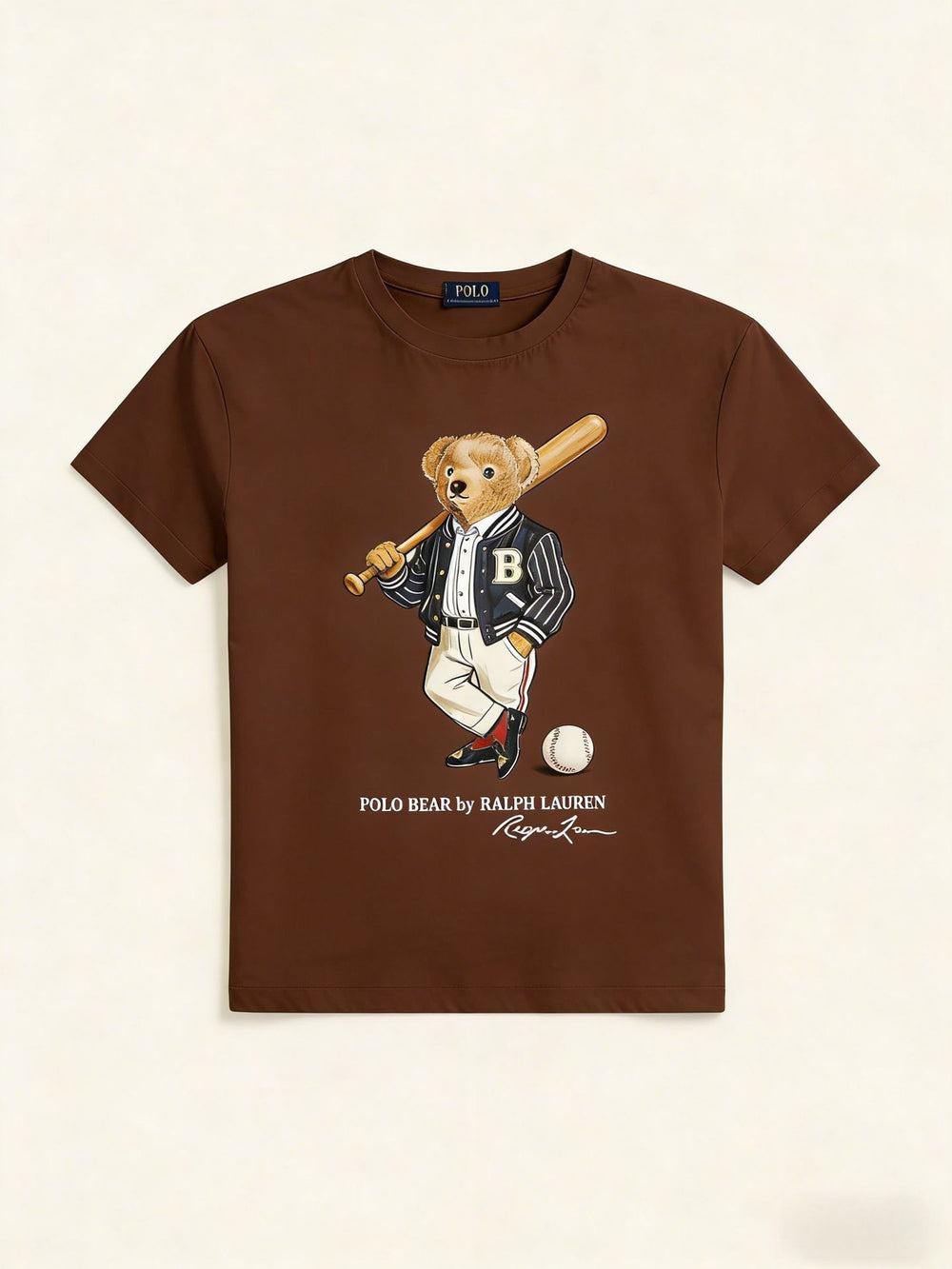 European and American Cross border 2026 Summer Cross border Women's Fashion New Casual Bear Printed Round Neck T-shirt Short Sleeve Top