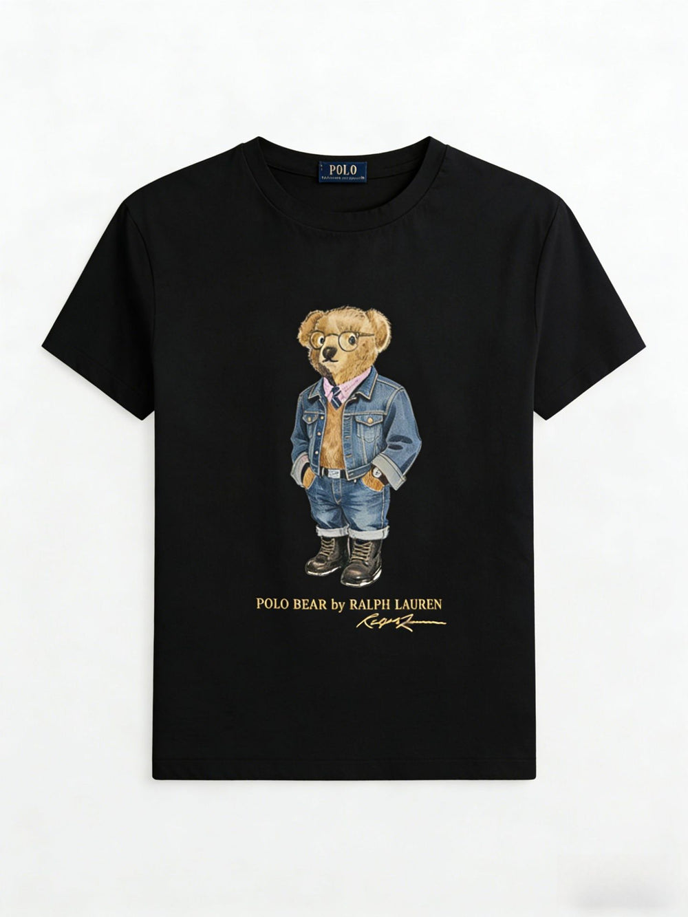European and American Cross border 2026 Summer Cross border Women's Fashion New Casual Bear Printed Round Neck T-shirt Short Sleeve Top