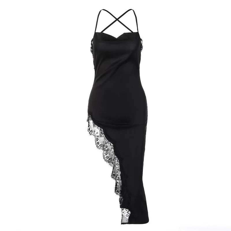 European and American fashion sexy backless slim lace camisole dress for women